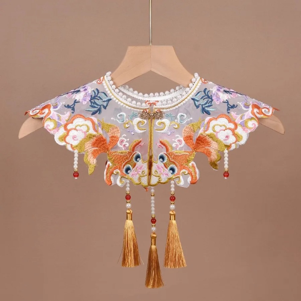 Vintage Fashion Shop - ヴィンテージ袍女性服ストリートウェアエスニックスタイル刺繍ラップ馬面漢服ポンチョケープマントショールファッション服
