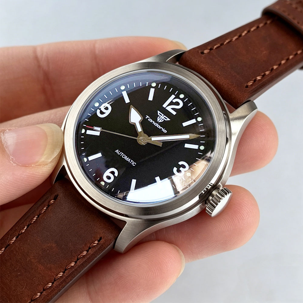 Vintage Fashion In Japan - クリームブラックヴィンテージタンドリオ 38mm 日本製 NH35 PT5000 機械式