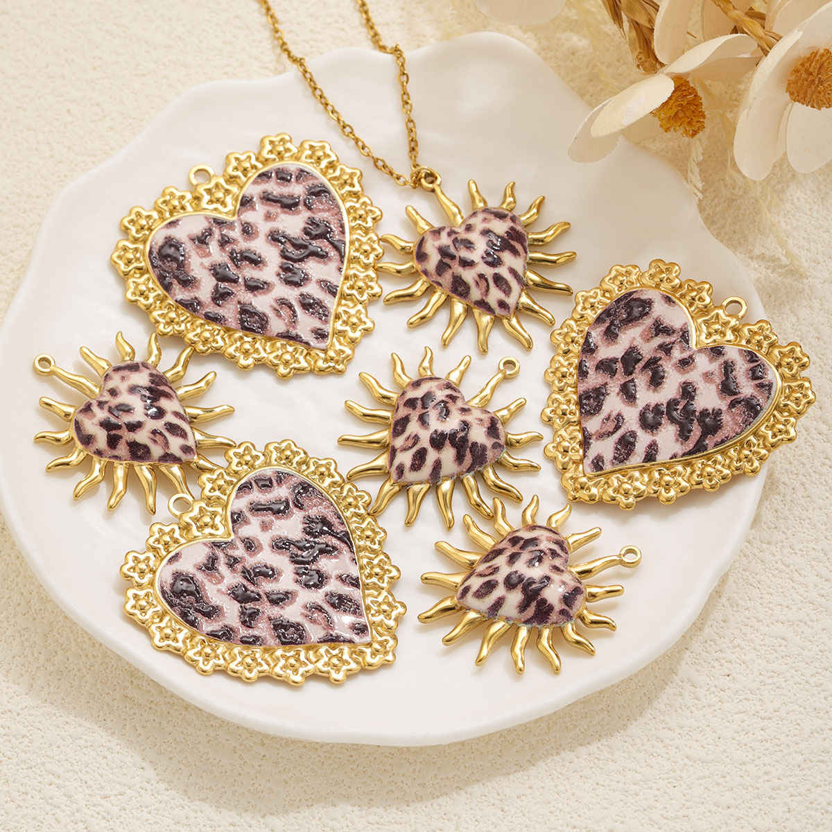 1-2個 ヴィンテージ ステンレススチール チャーム ハート - Vintage Fashion Earrings のレビューと価格