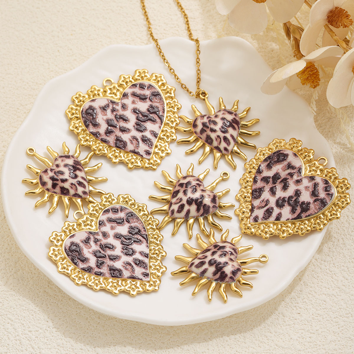 1-2個 ヴィンテージ ステンレススチール チャーム ハート - Vintage Fashion Earrings のレビューと価格