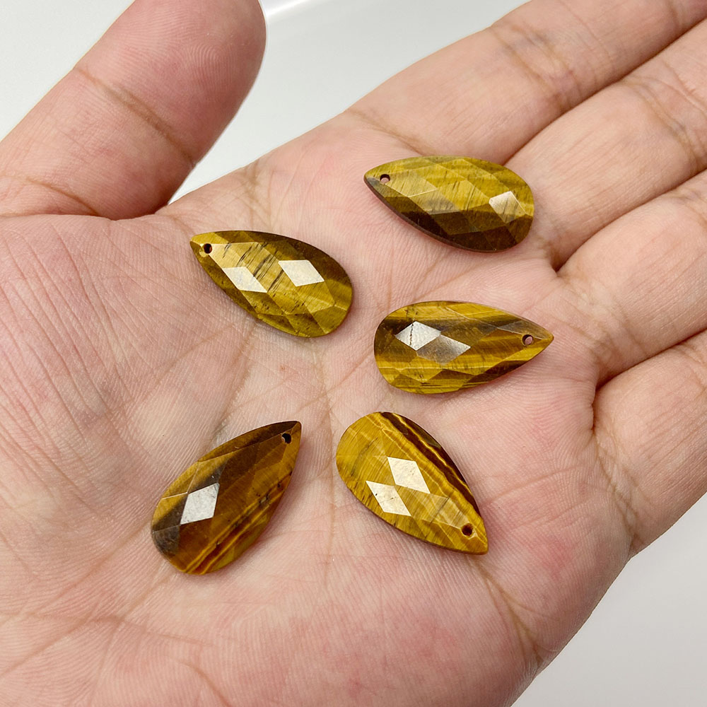 水滴の形をしたペンダント,ジュエリー作り用,長い天然石,タイ - Vintage Fashion Earrings のレビューと価格