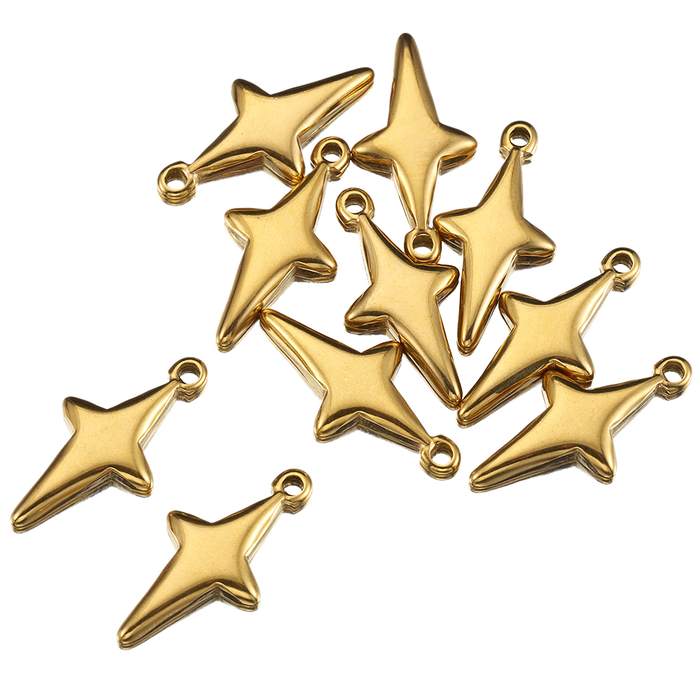 5 個のステンレス鋼ヴィンテージスター流星ペンダント DIY - Vintage Fashion Earrings のレビューと価格