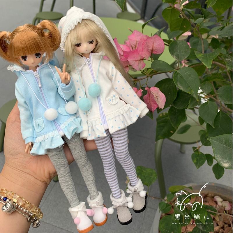 1/6 BJDドール用服、ウサギ柄のドット柄コート。Azon - Vintage Fashion Tv のレビューと価格