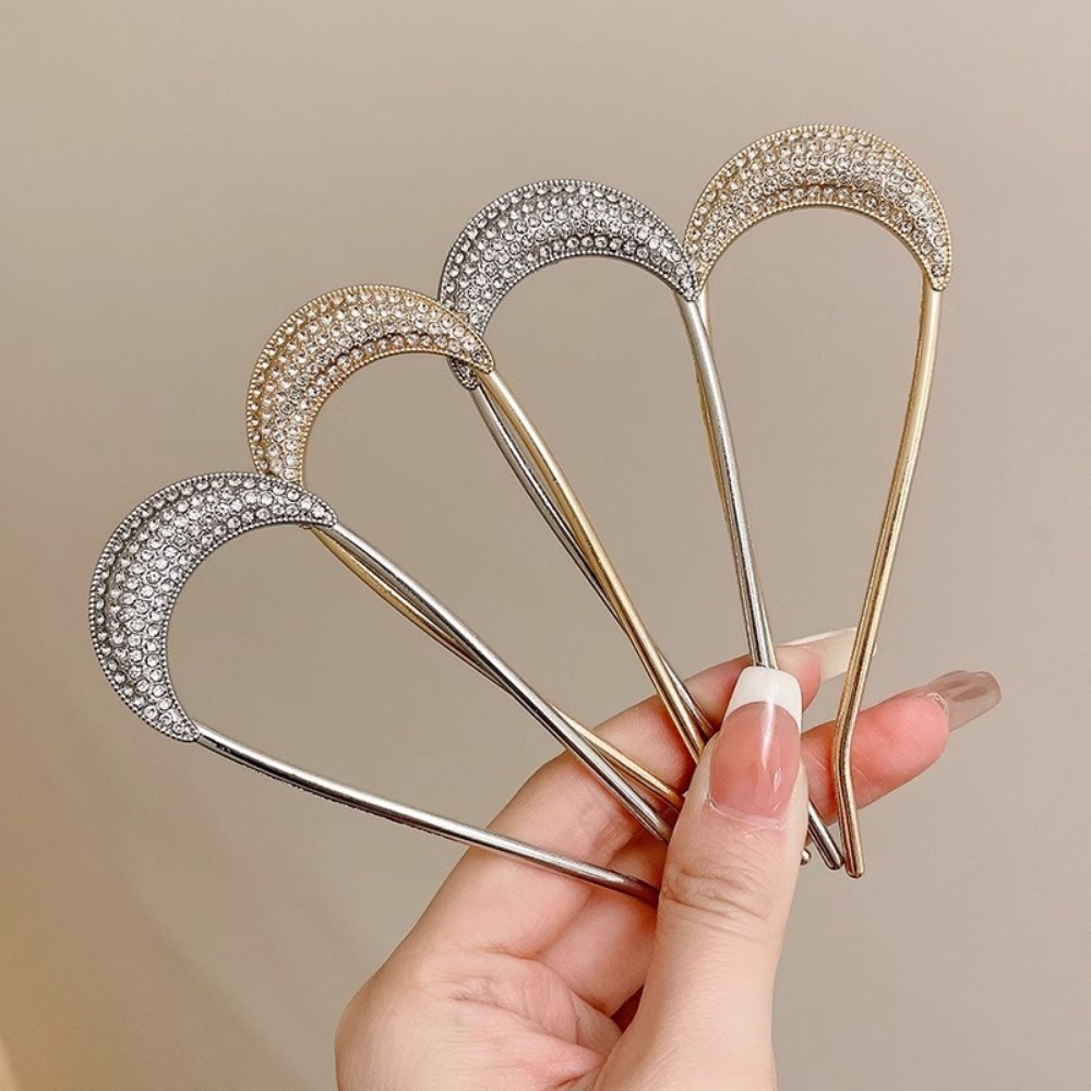 1/2 個 U 字型クリスタルヘアピンヘアクリップ女性のため - Vintage Fashion Shop のレビューと価格
