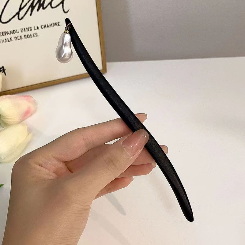 ヴィンテージ中国風の木製花ヘアスティックパールヘアピンジュエ - Vintage Fashion Shop のレビューと価格