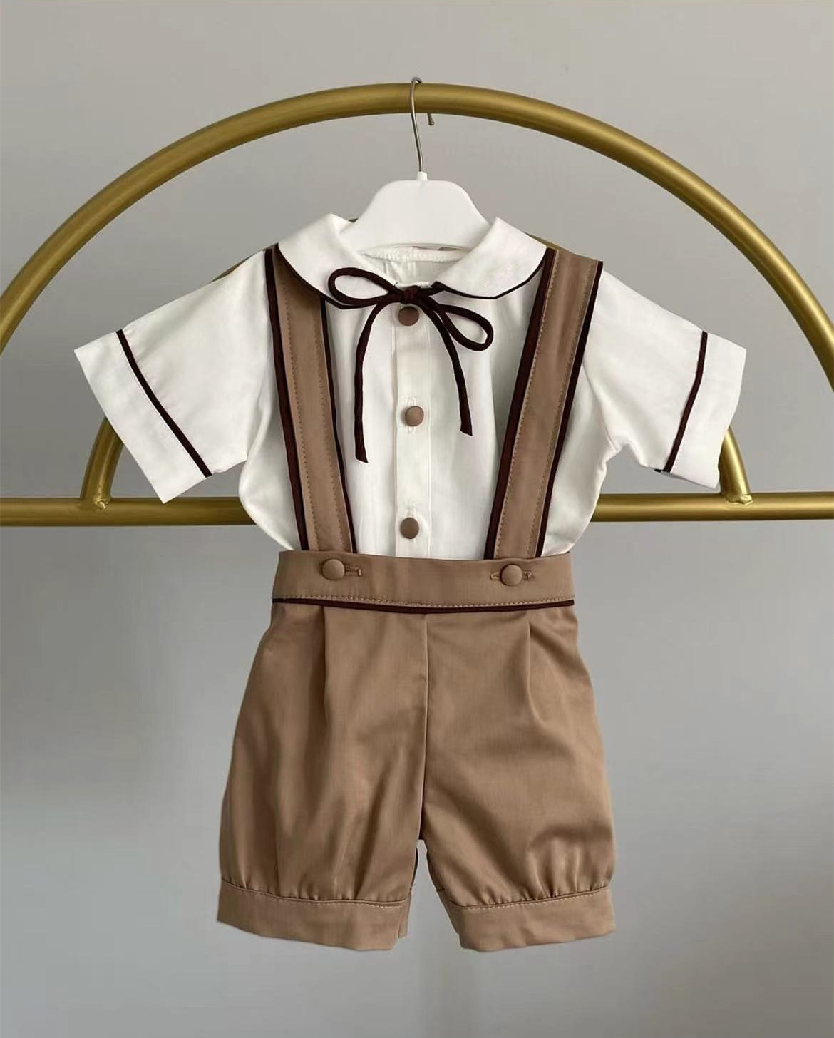 0-6Y ベビーボーイ 春夏 ヴィンテージ カーキ スーツ  - Vintage Fashion Photography のレビューと価格