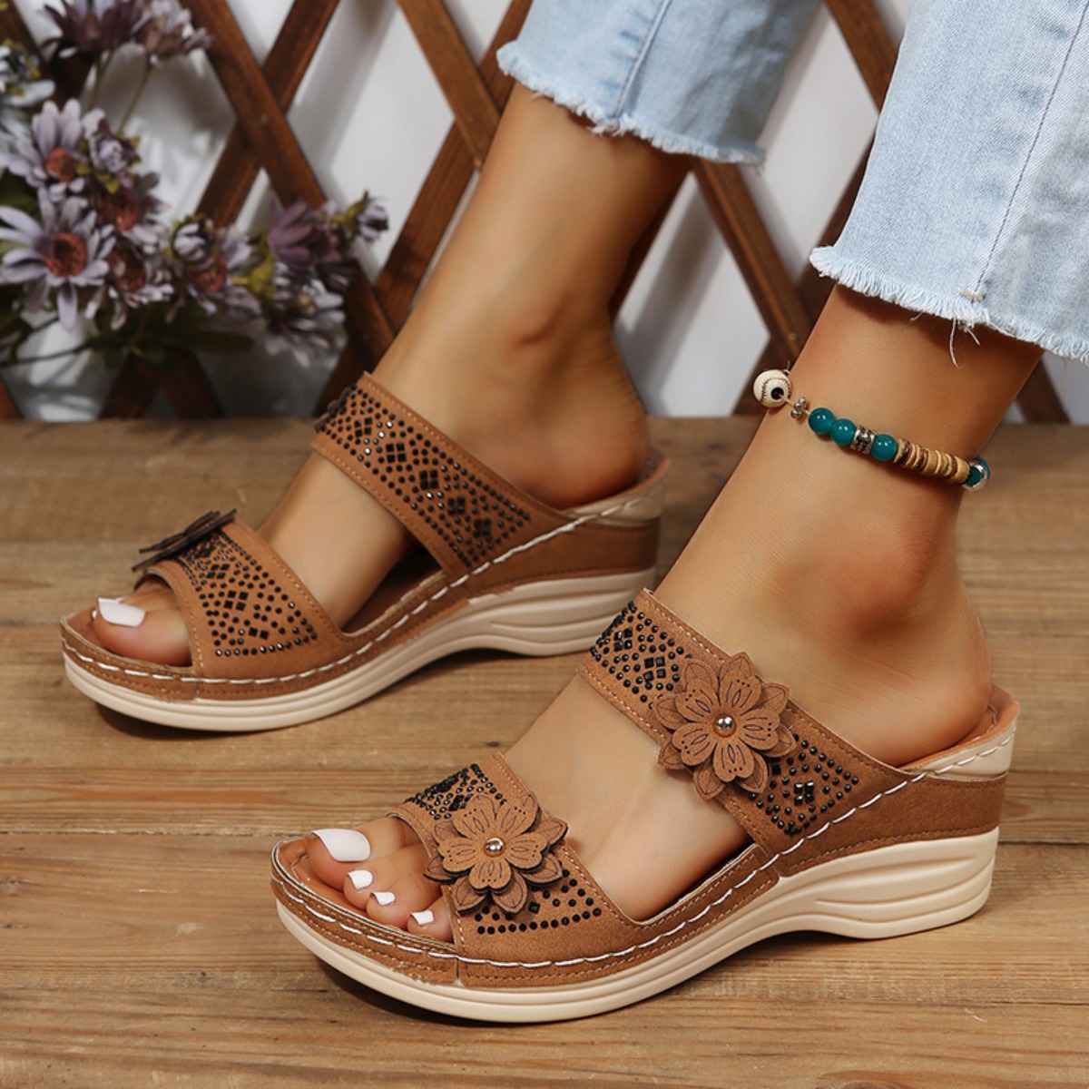 新しいファッション夏の女性のウェッジサンダルプレミアム整形外 - Vintage Fashion Female のレビューと価格