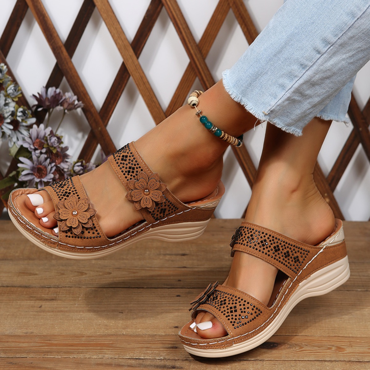 新しいファッション夏の女性のウェッジサンダルプレミアム整形外 - Vintage Fashion Female のレビューと価格
