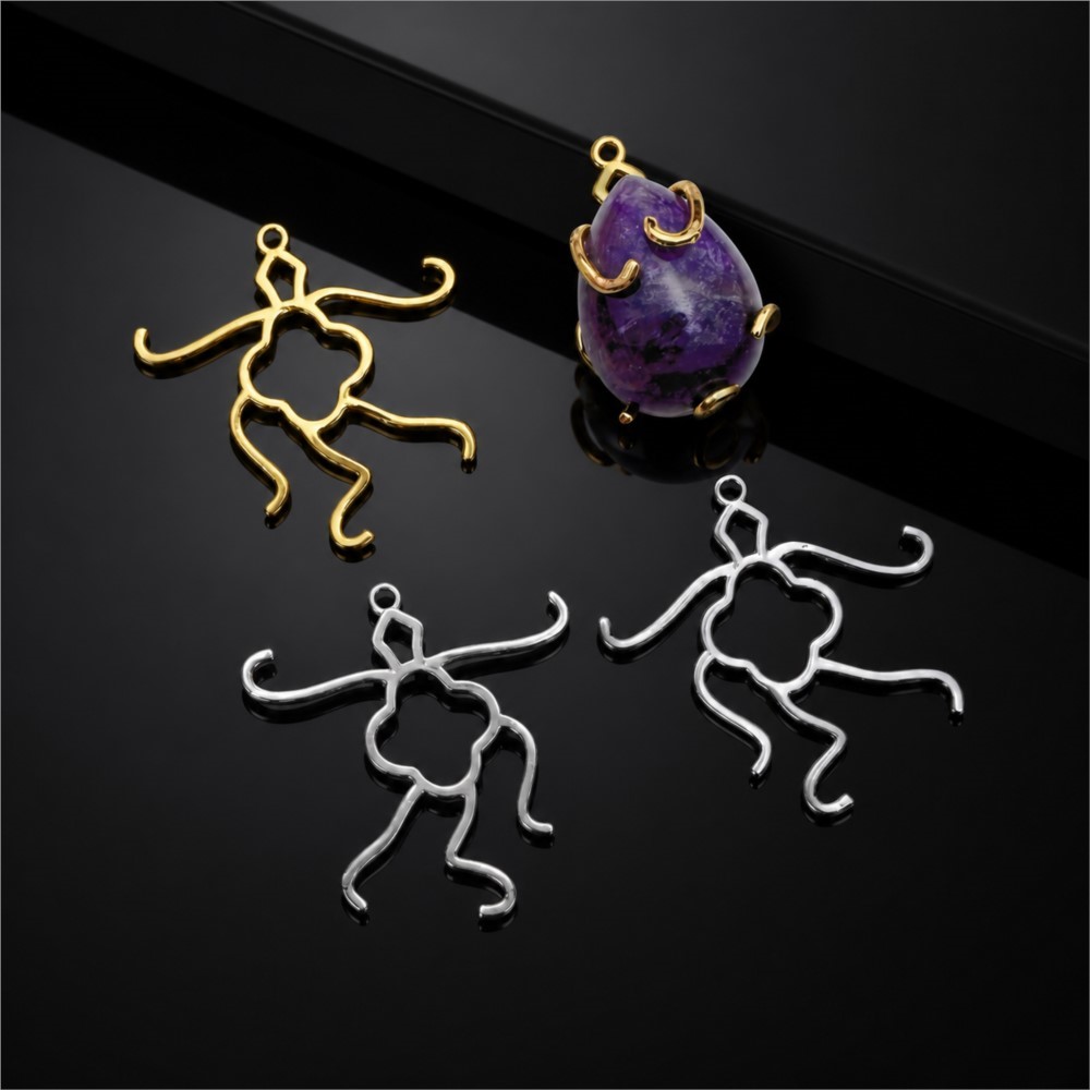 2個入り 多種類 不規則な形 18K金メッキ 中空ペンダント - Vintage Fashion Earrings のレビューと価格