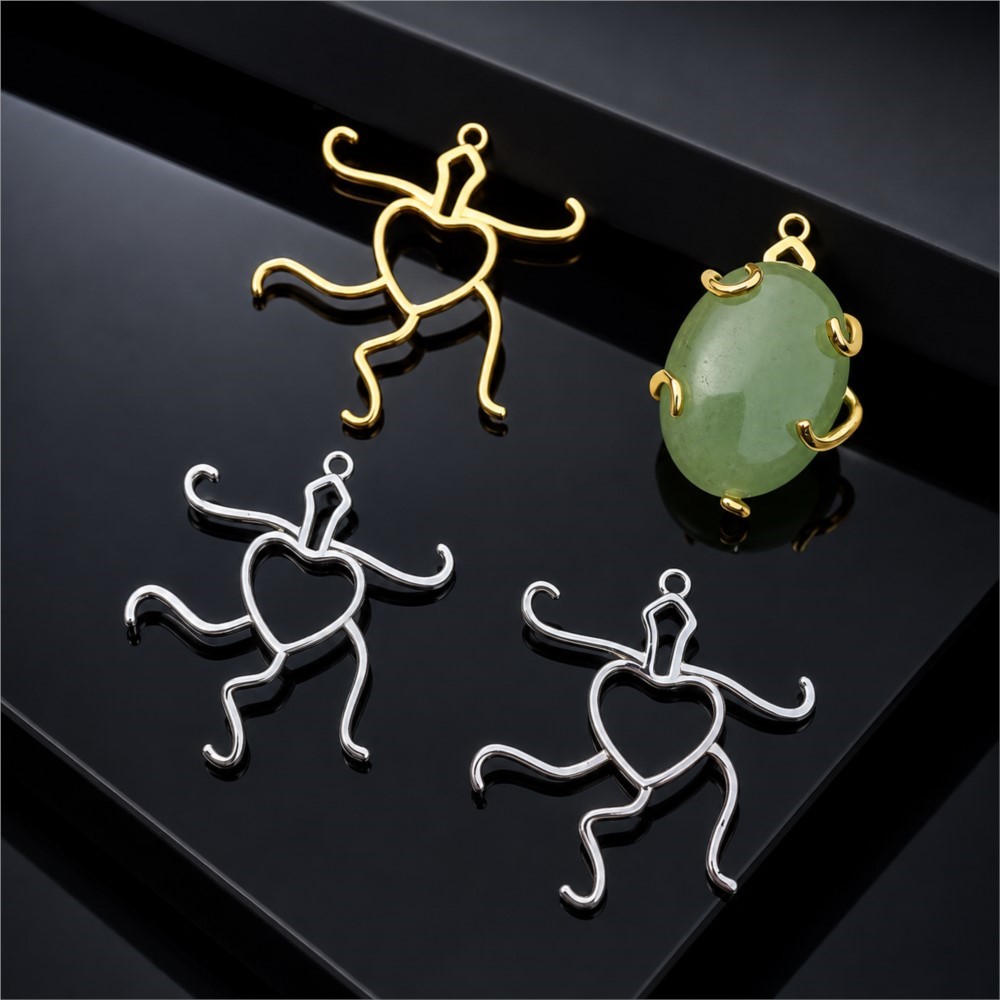 2個入り 多種類 不規則な形 18K金メッキ 中空ペンダント - Vintage Fashion Earrings のレビューと価格