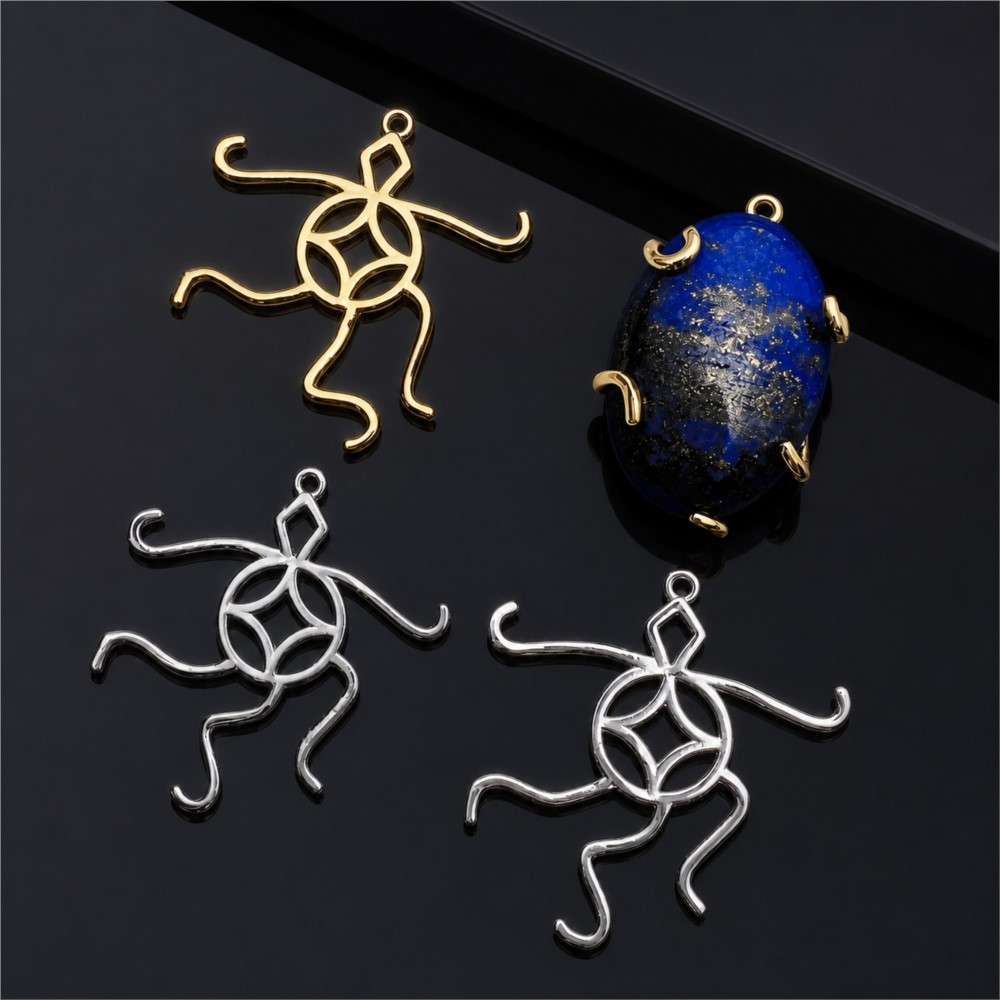 2個入り 多種類 不規則な形 18K金メッキ 中空ペンダント - Vintage Fashion Earrings のレビューと価格