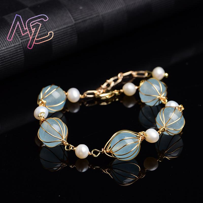 ブルーナチュラルジェイドビーズイヤリングファッションアクセサ - Vintage Fashion Earrings のレビューと価格
