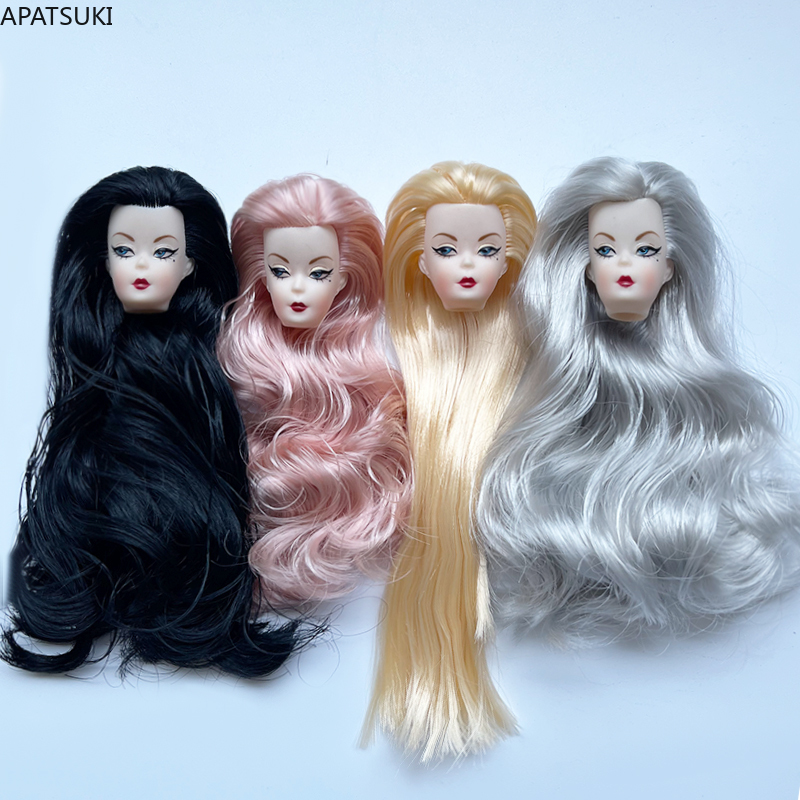 青い目のウェーブカールヘアドールヘッド、11.5インチドール - Vintage Fashion Female のレビューと価格