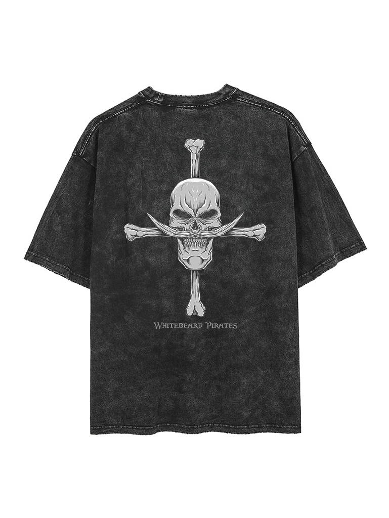 ワンピースヴィンテージ白ひげ海賊団グラフィック両面 Tシャツ - Vintage Fashion In Japan のレビューと価格