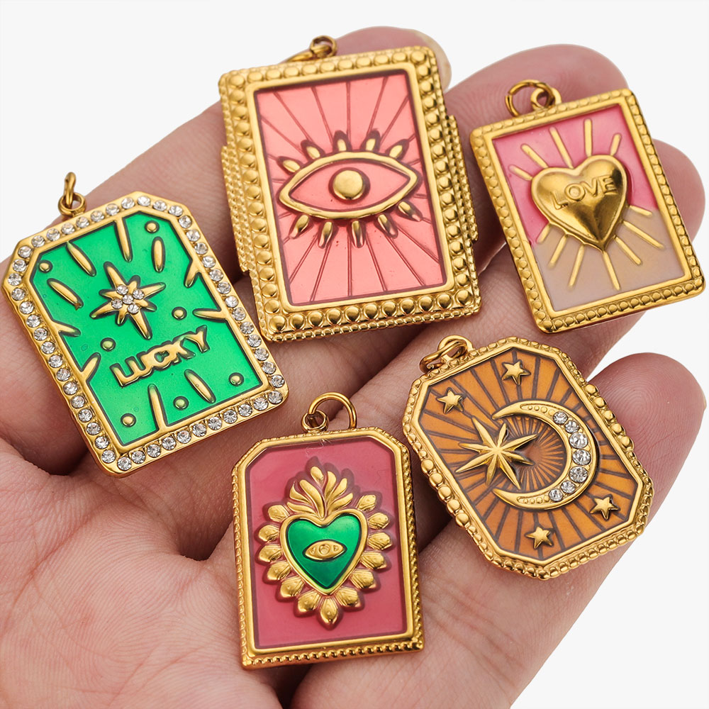 2個入り ステンレススチール製チャーム オイルドリップ ラブ - Vintage Fashion Earrings のレビューと価格