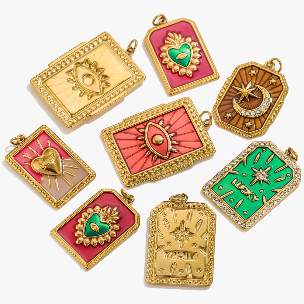 2個入り ステンレススチール製チャーム オイルドリップ ラブ - Vintage Fashion Earrings のレビューと価格